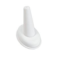 Finger ring display - white faux leather